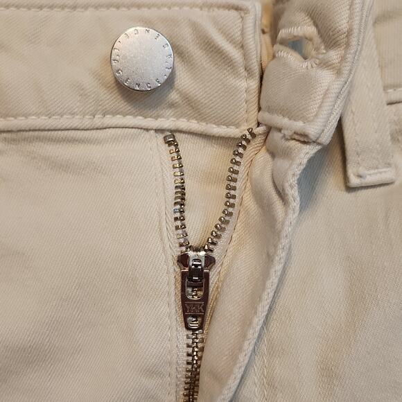 L'AGENCE Margo Skinny High-Rise Granite White Jeans Size 27 Zip Button 5 Pockets - Picture 4 of 7